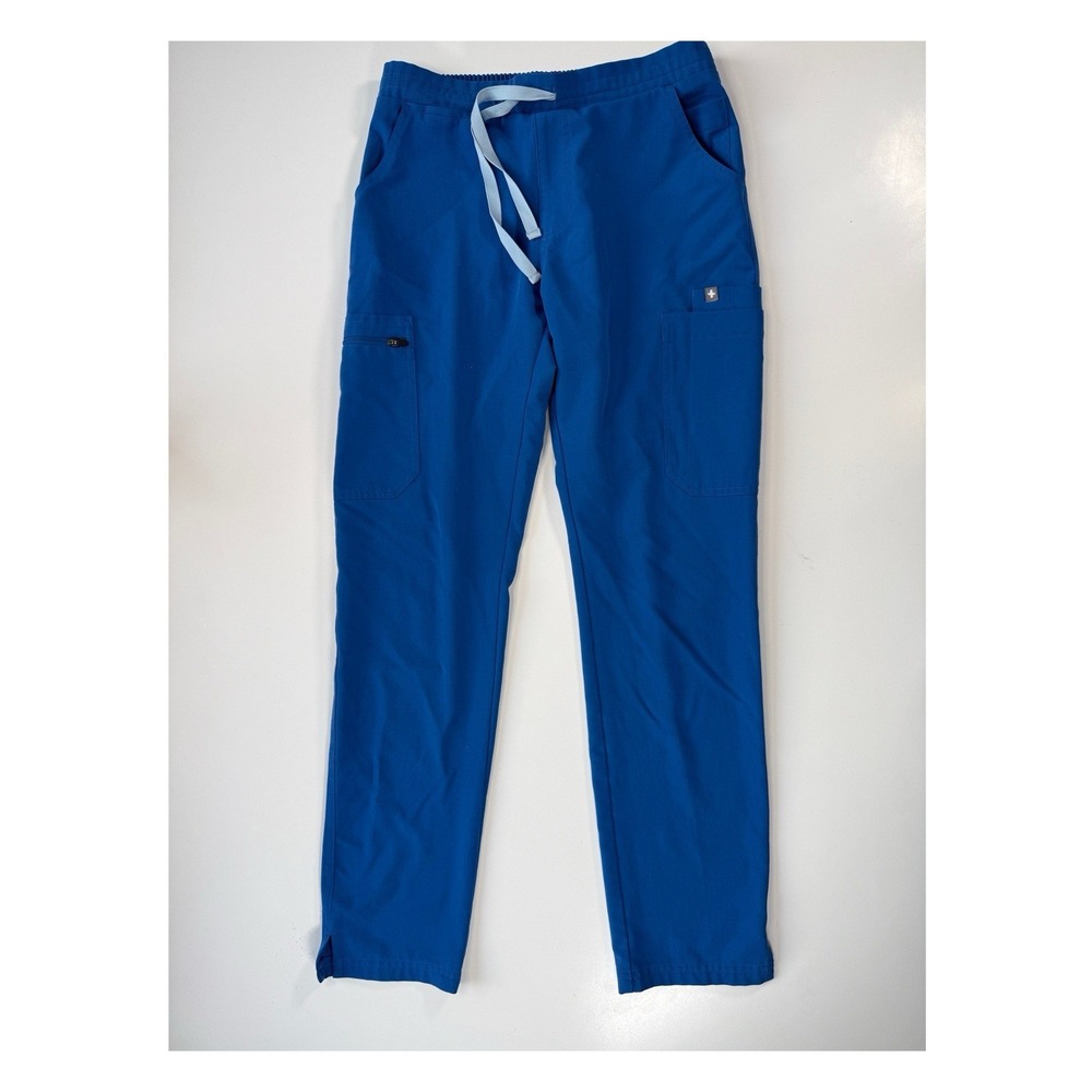 FIGS Technical Yola Skinny Scrub Pant Womens XS Elastic Waistband Blue TW2000R